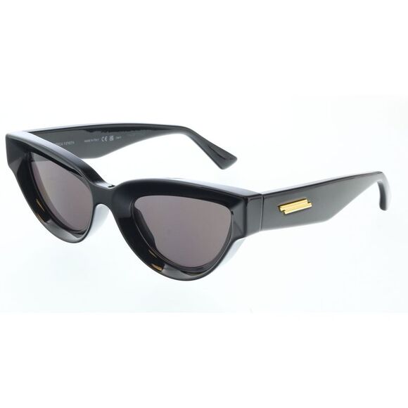 Bottega Veneta BV1249S-001 Black Cat-Eye SunglassesGold